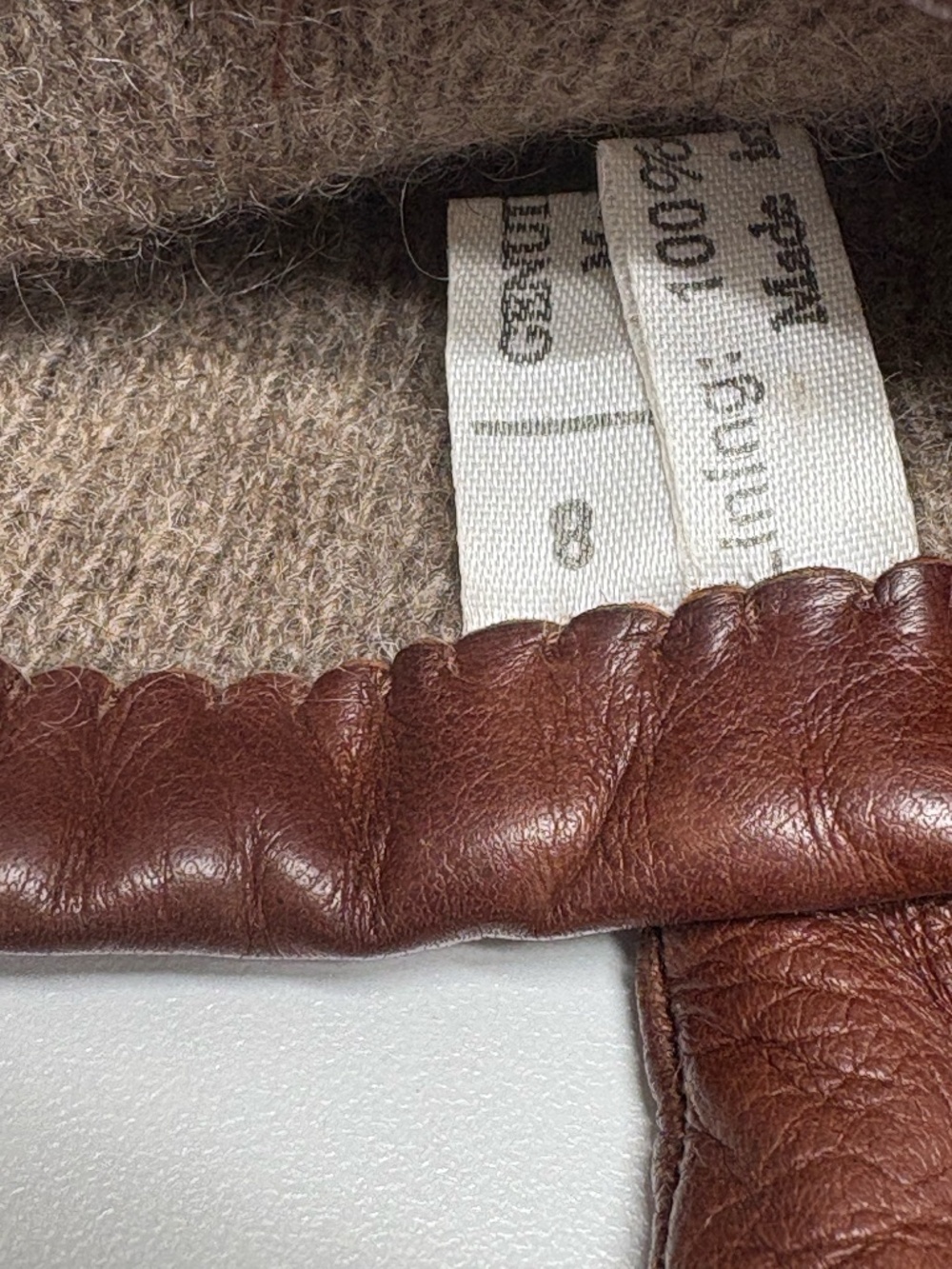 Cashmere- Lined Leather Gloves For Women - Size 8‎ - New in Bag. - Picture 7 of 10